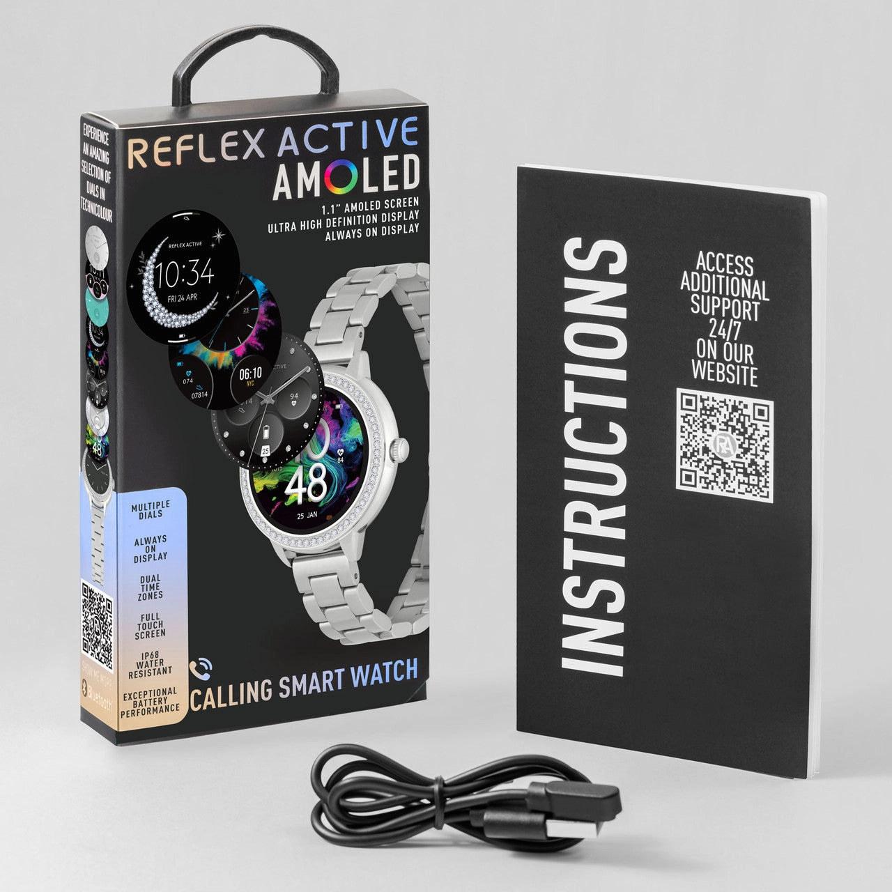 Reflex Active SERIES 41 AMOLED Silver Bracelet Smart Watch RA41-4097