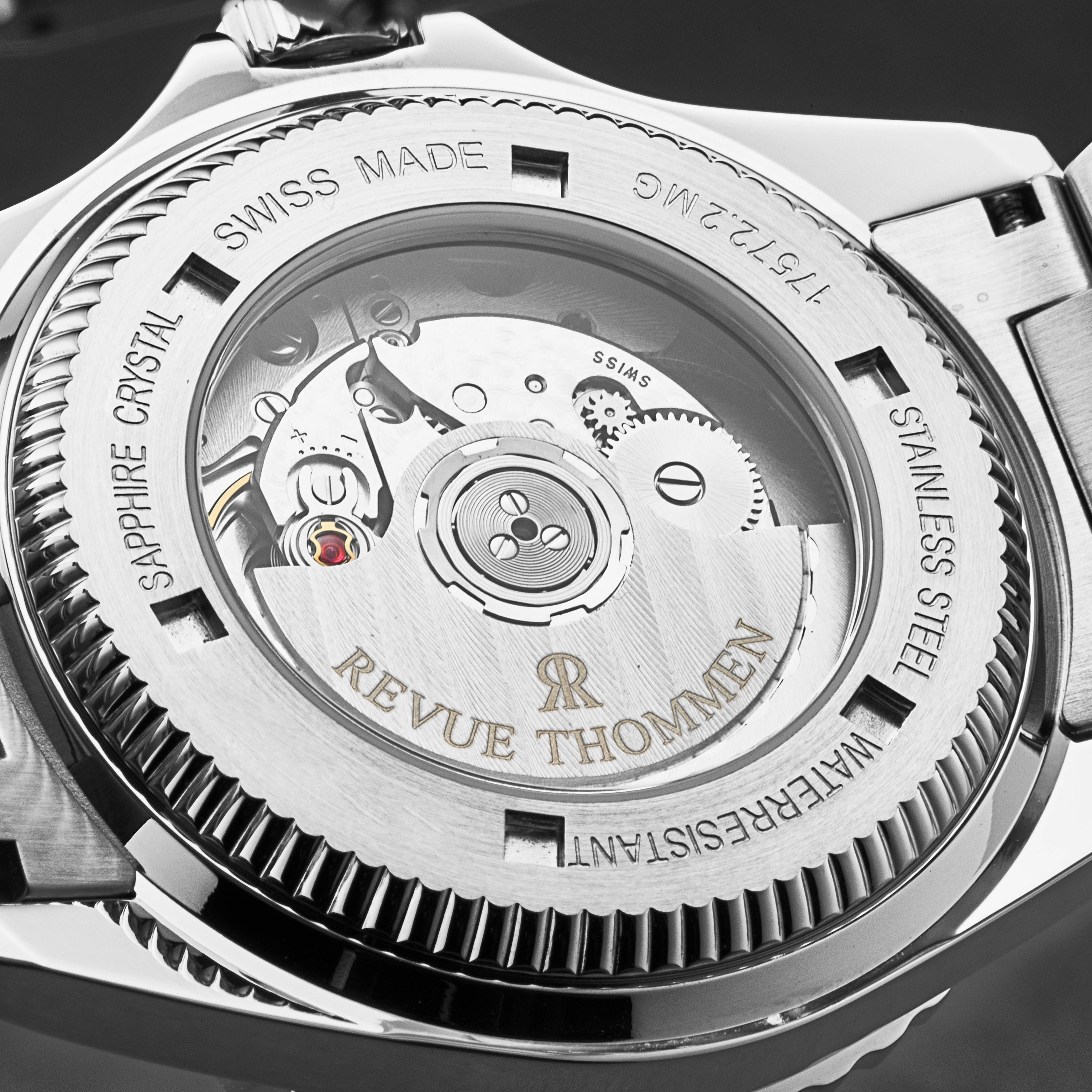 Revue Thommen Men's 'Diver' Black Dial Black and Brown Bezel GMT Automatic Watch 17572.2139