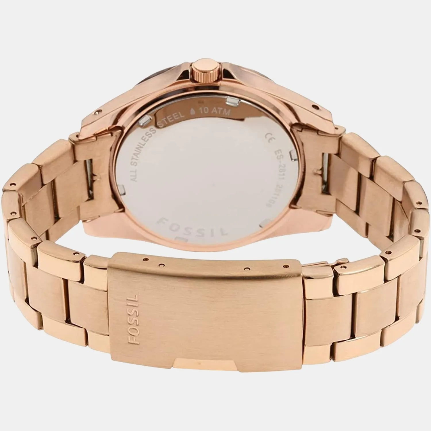 Riley Women Quartz Rose Gold Dial Chronograph Stainless Steel Watch ES2811