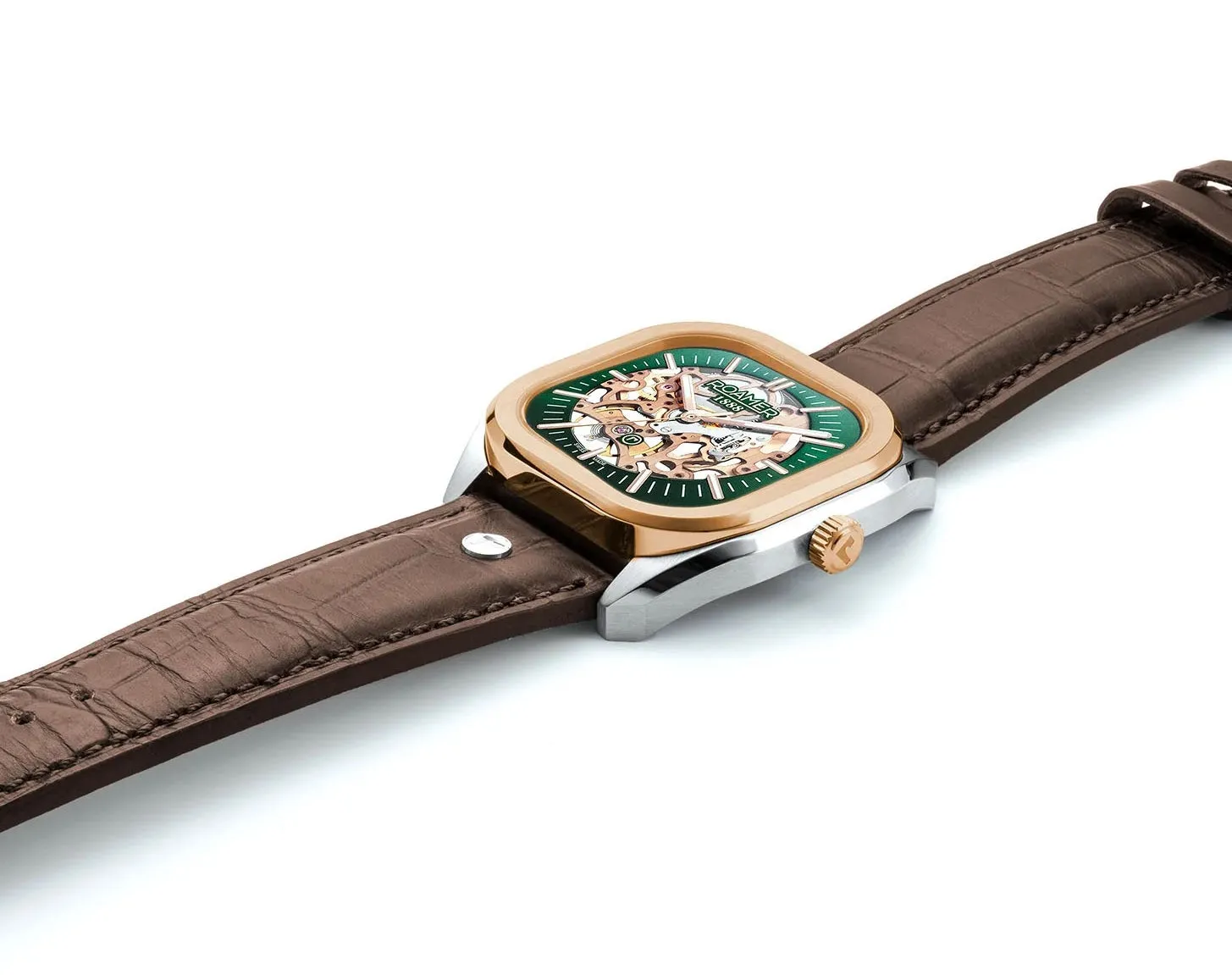 Roamer Mechano Green Skeleton Watch