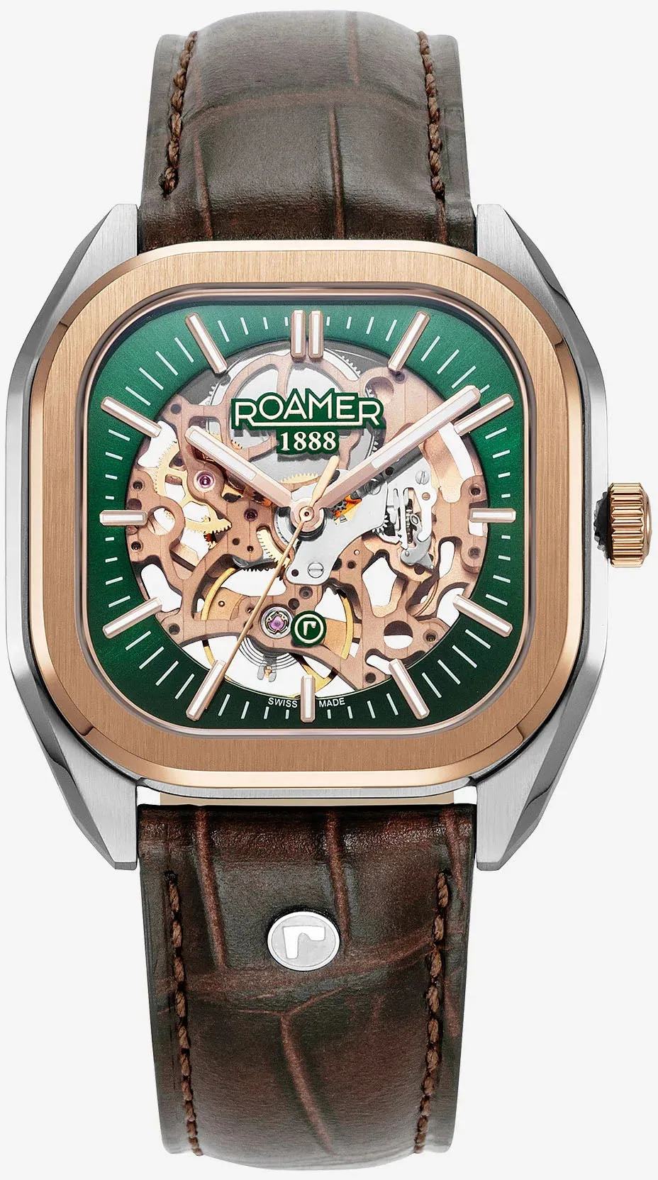 Roamer Mechano Green Skeleton Watch