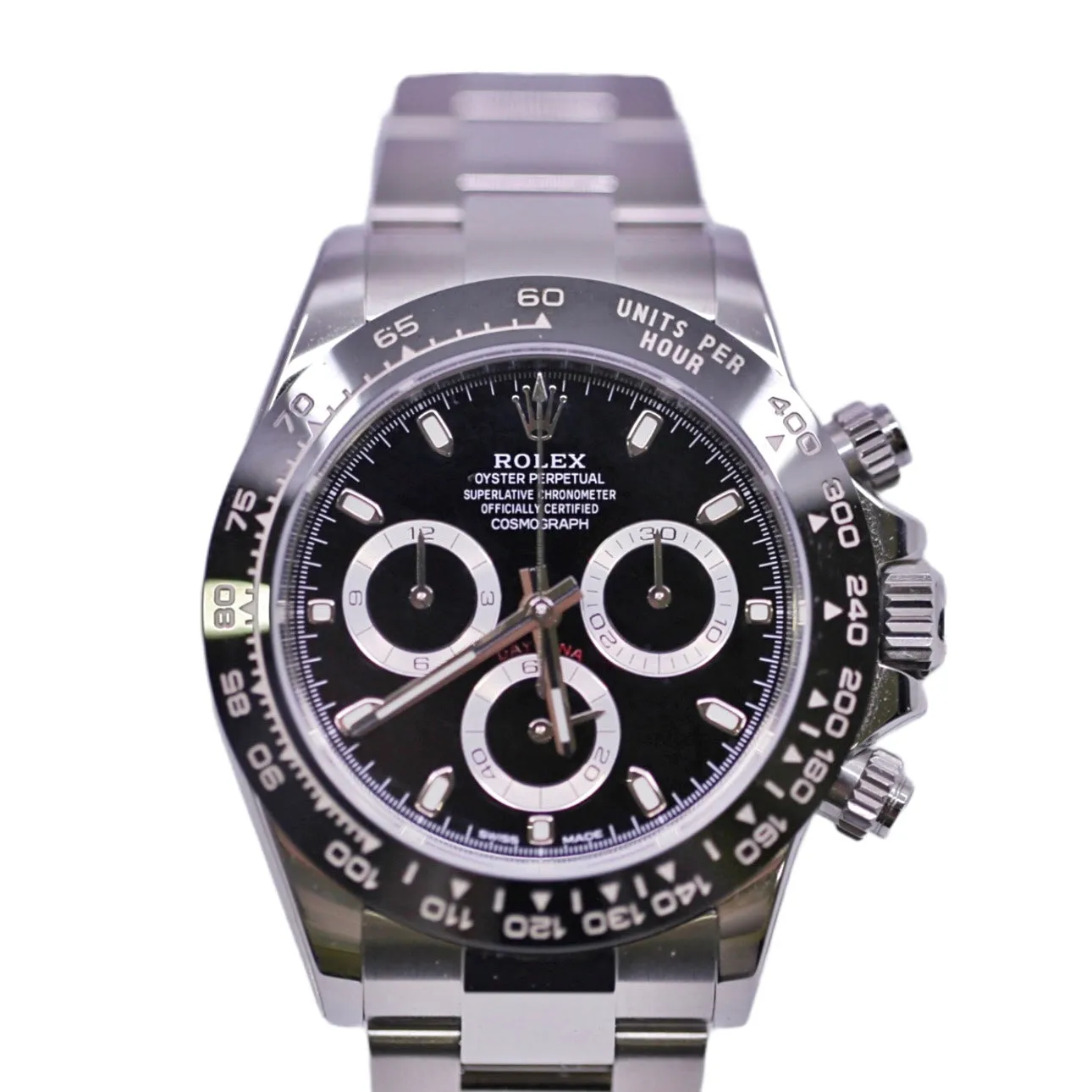 Rolex Cosmograph Daytona 40mm - Ref: 116500ln-0002 - Black Index Dial & Ceramic Bezel, Stainless Steel Oyster Bracelet Men's Watch