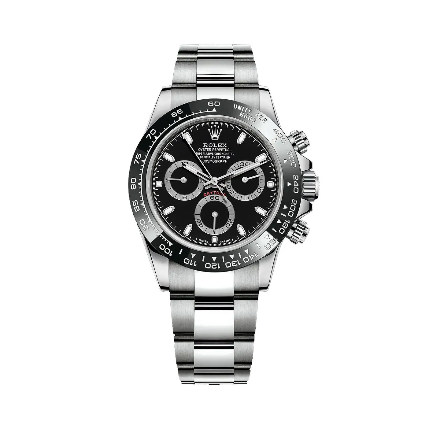 Rolex Cosmograph Daytona 40mm - Ref: 116500ln-0002 - Black Index Dial & Ceramic Bezel, Stainless Steel Oyster Bracelet Men's Watch