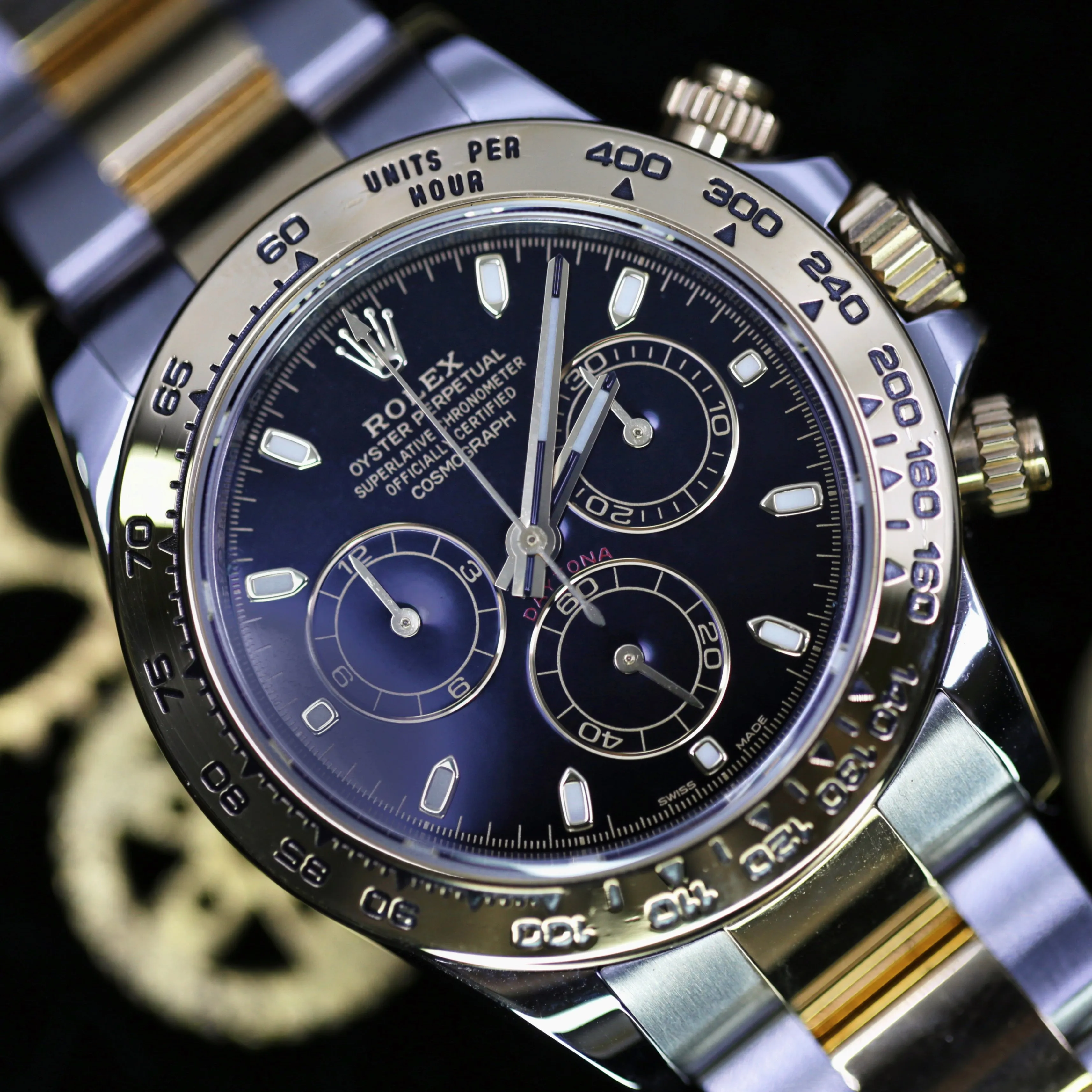 Rolex Cosmograph Daytona 40mm - Ref: 116503-0004 - Black Index Dial, 18K Yellow Gold Oyster Bracelet Men's Watch