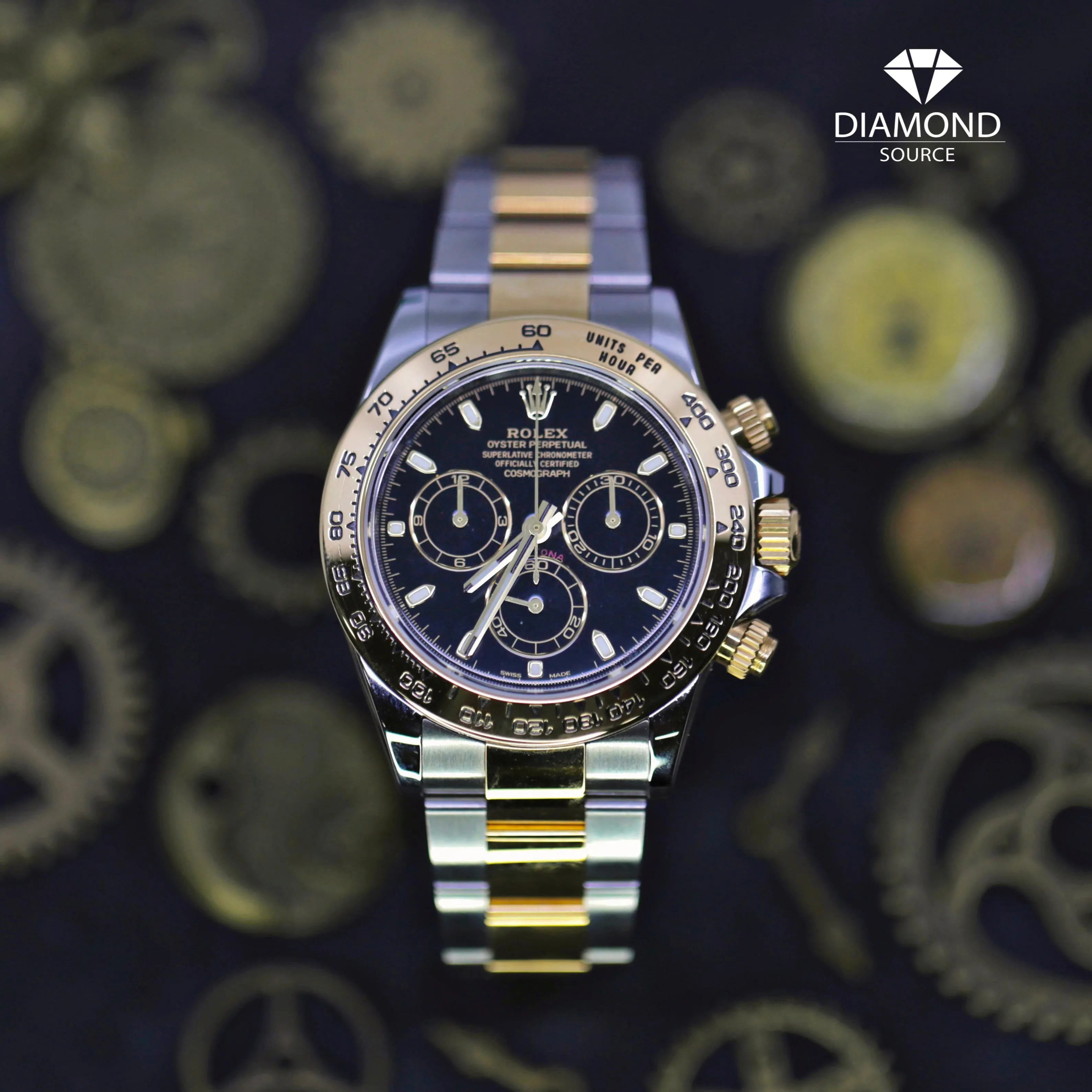 Rolex Cosmograph Daytona 40mm - Ref: 116503-0004 - Black Index Dial, 18K Yellow Gold Oyster Bracelet Men's Watch