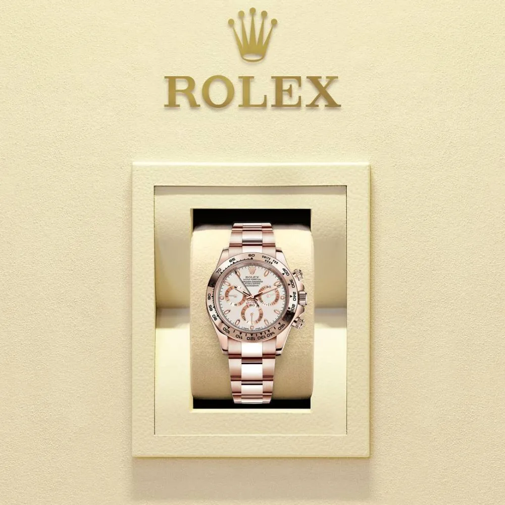 Rolex Cosmograph Daytona 40mm - Ref: 116505-0010 - Ivory Index Dial, 18K Rose Gold Oyster Bracelet Men's Watch