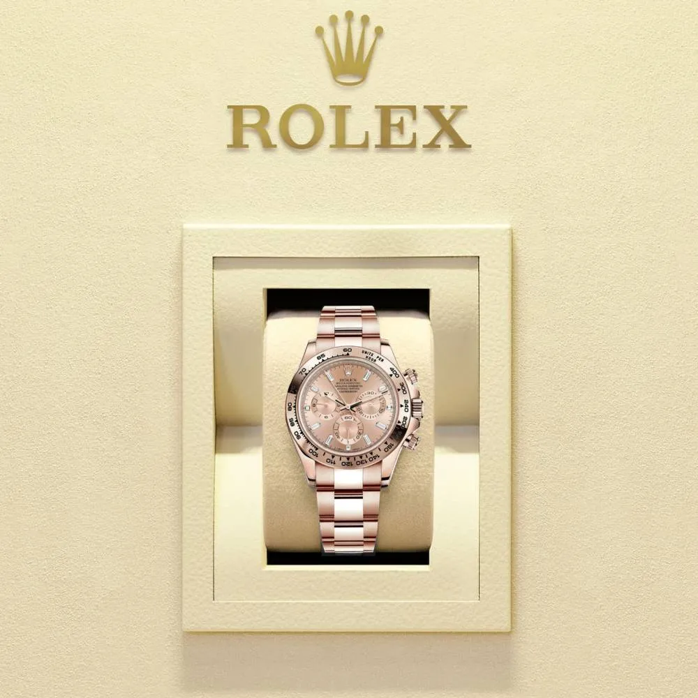Rolex Cosmograph Daytona 40mm - Ref: 116505-0012 - Rose Diamond Dial, 18K Rose Gold Oyster Bracelet Men's Watch