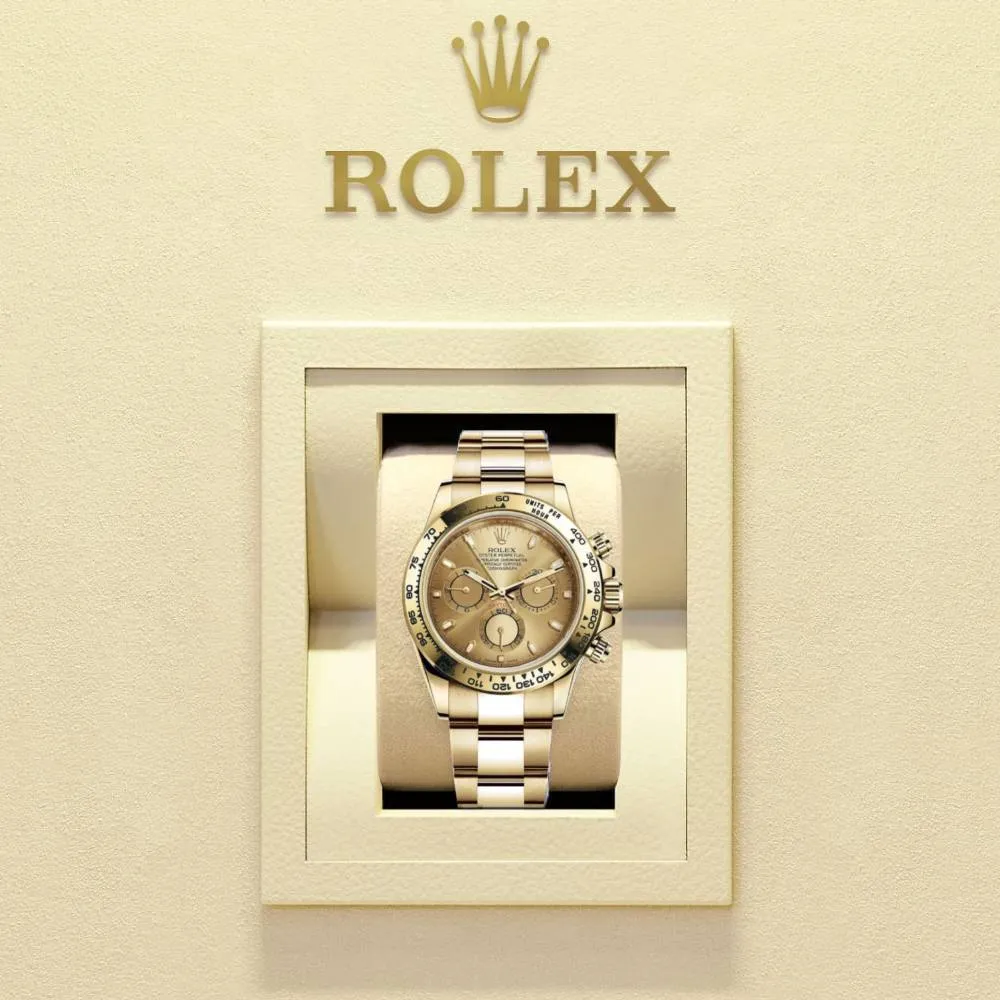 Rolex Cosmograph Daytona 40mm - Ref: 116508-0003 - Champagne Index Dial, 18K Yellow Gold Oyster Bracelet Men's Watch