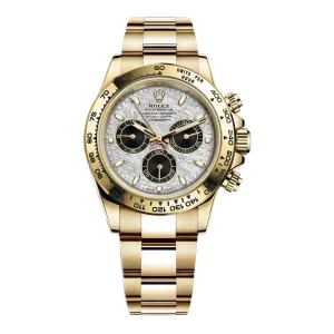 Rolex Cosmograph Daytona 40mm - Ref: 116508-0015 - Meteorite & Black Index Dial, 18K Yellow Gold Oyster Bracelet Men's Watch