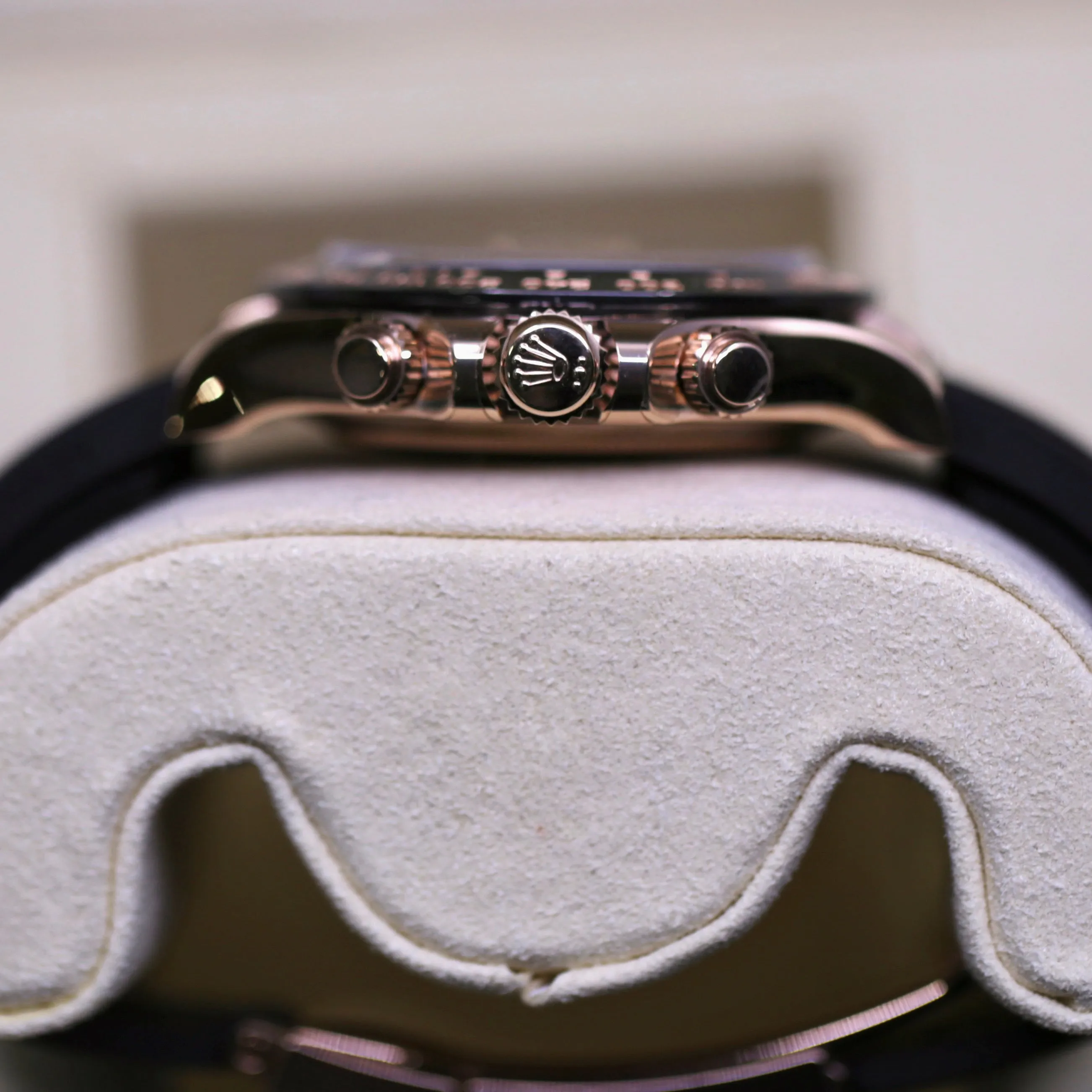 Rolex Cosmograph Daytona 40mm - Ref: 116515 LN-0041 - Chocolate & Black Index Dial & Ceramic Bezel, 18K Rose Gold Case Black Oysterflex Bracelet Men's Watch