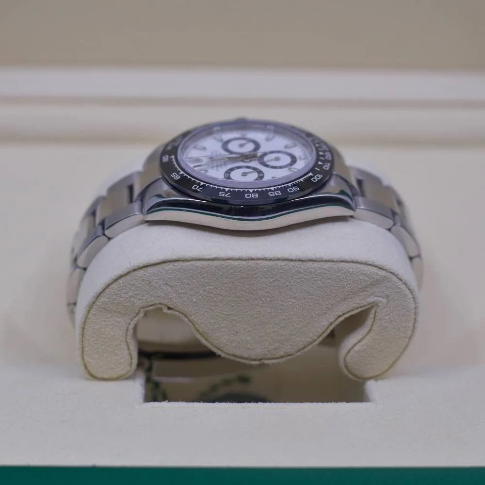 Rolex Cosmograph Daytona 40mm - Ref: 116520 - White Dial & Stainless Steel CUSTOM MADE Bezel, Stainless Steel Oyster Bracelet Men's Watch