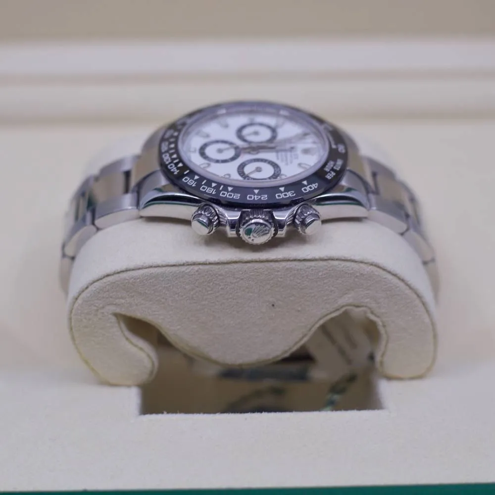 Rolex Cosmograph Daytona 40mm - Ref: 116520 - White Dial & Stainless Steel CUSTOM MADE Bezel, Stainless Steel Oyster Bracelet Men's Watch