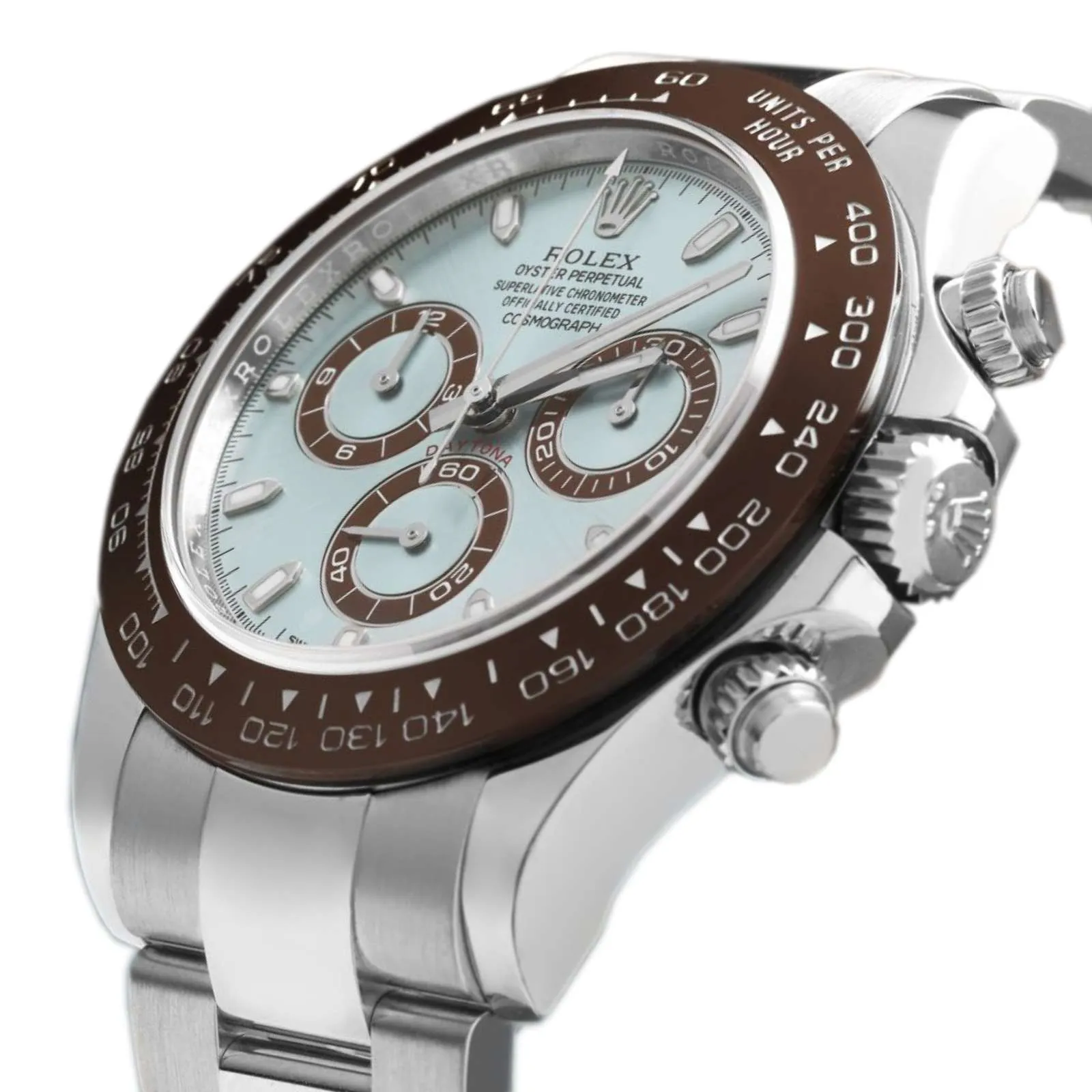 Rolex Cosmograph Daytona 40mm - Ref: 126506 - Ice Blue Index Dial & Ceramic Bezel, Platinum Oyster Bracelet Men's Watch