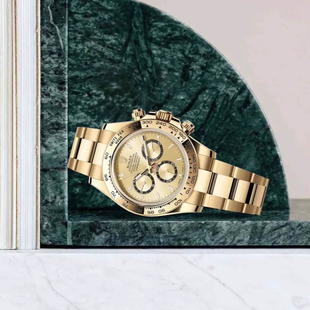 Rolex Cosmograph Daytona 40mm - Ref: 126508 - Golden Index Dial, 18K Yellow Gold Oyster Bracelet Men's Watch