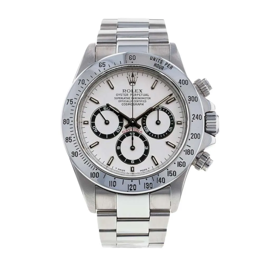 Rolex Cosmograph Daytona 40mm - Ref: 16520 - White Index Dial, Stainless Steel Oyster Bracelet Men's Watch