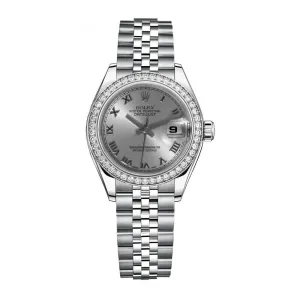 Rolex Datejust 26mm - Ref: 179384 rrj - Rhodium Grey Dial, Stainless Steel Jubilee Bracelet Women's Watch
