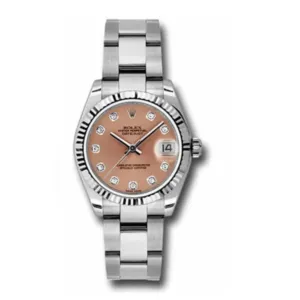 Rolex Datejust 31mm - Ref: 178274-0053 - Pink Diamond Dial, Stainless steel Oyster Bracelet Women's Watch