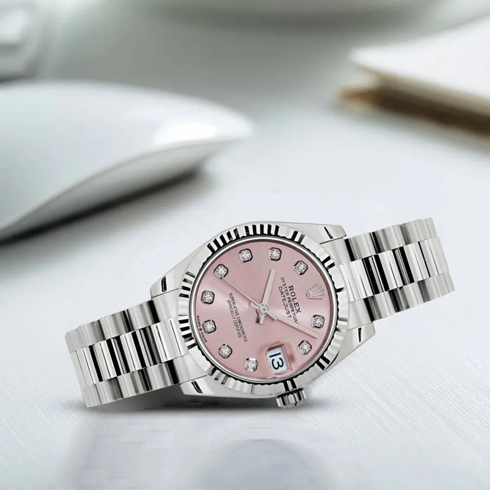 Rolex Datejust 31mm - Ref: 178279 pdp - Pink Dial, 18K White Gold President Bracelet Women's Watch