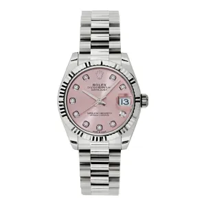 Rolex Datejust 31mm - Ref: 178279 pdp - Pink Dial, 18K White Gold President Bracelet Women's Watch