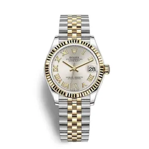 Rolex Datejust 31mm - Ref: 278273-0004 - Silver Roman Diamond Dial, Two Tone Stainless Steel & 18K Yellow Gold Jubilee Bracelet Women's Watch