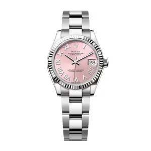 Rolex Datejust 31mm - Ref: 278274-0019 - Pink Roman Dial, Stainless Steel Oyster Bracelet Women's Watch