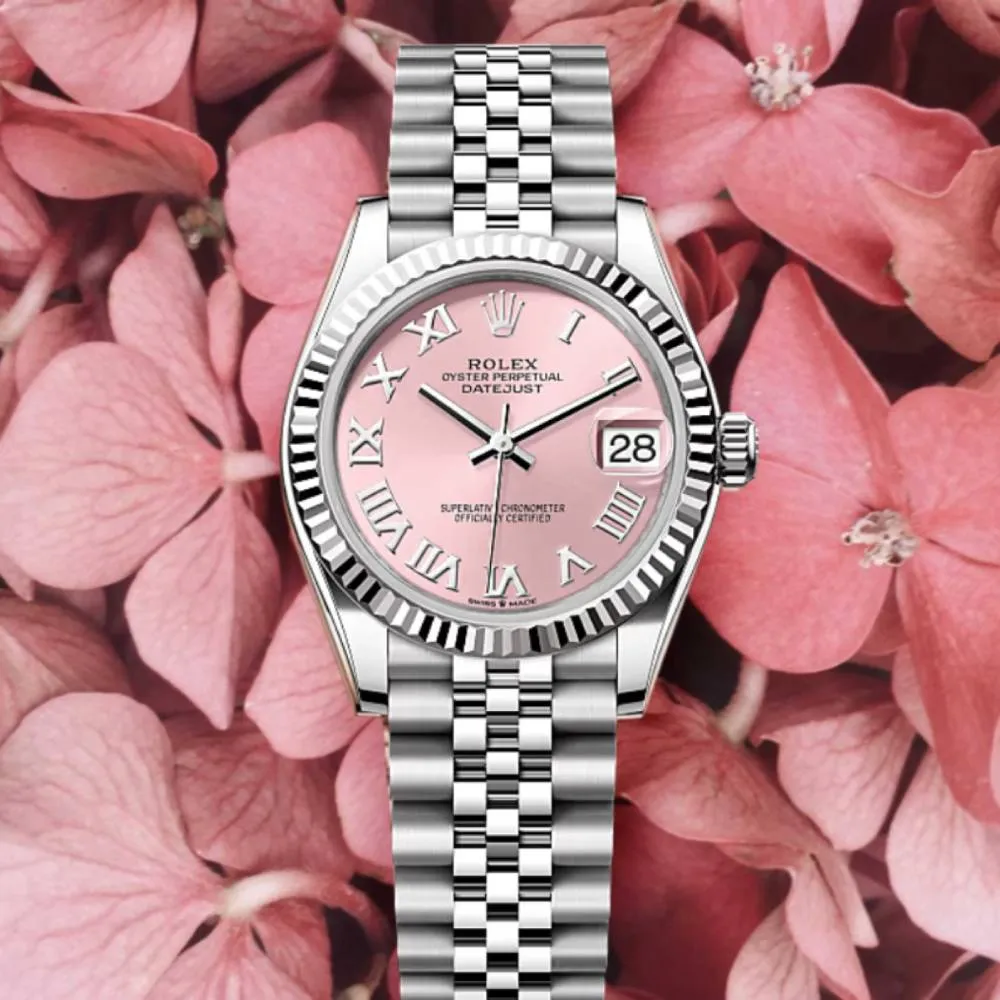 Rolex Datejust 31mm - Ref: 278274-0020 - Pink Roman Dial, Stainless Steel Jubilee Bracelet Women's Watch