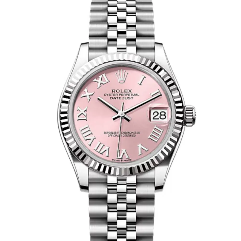 Rolex Datejust 31mm - Ref: 278274-0020 - Pink Roman Dial, Stainless Steel Jubilee Bracelet Women's Watch