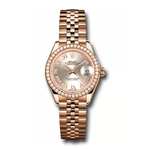Rolex Lady Datejust 28mm - Ref: 279135rbr srj - Sundust Dial, 18K Rose Gold Jubilee Bracelet Women's Watch