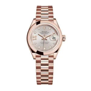 Rolex Lady Datejust 28mm - Ref: 279165-0005 - Sundust Dial, 18K Rose Gold President Bracelet Women's Watch