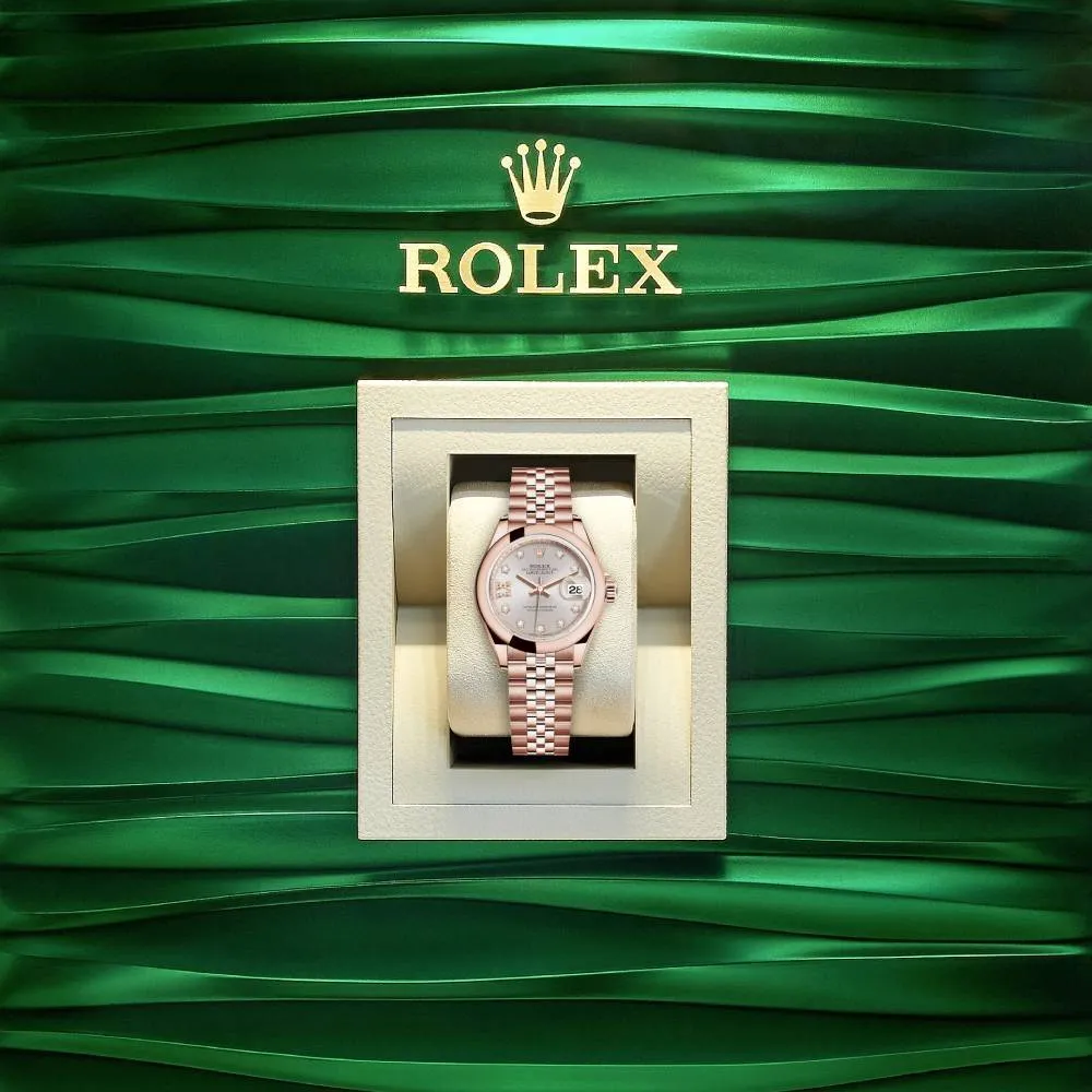 Rolex Lady Datejust 28mm - Ref: 279165-0006 - Sundust Dial, 18K Rose Gold Jubilee Bracelet Women's Watch
