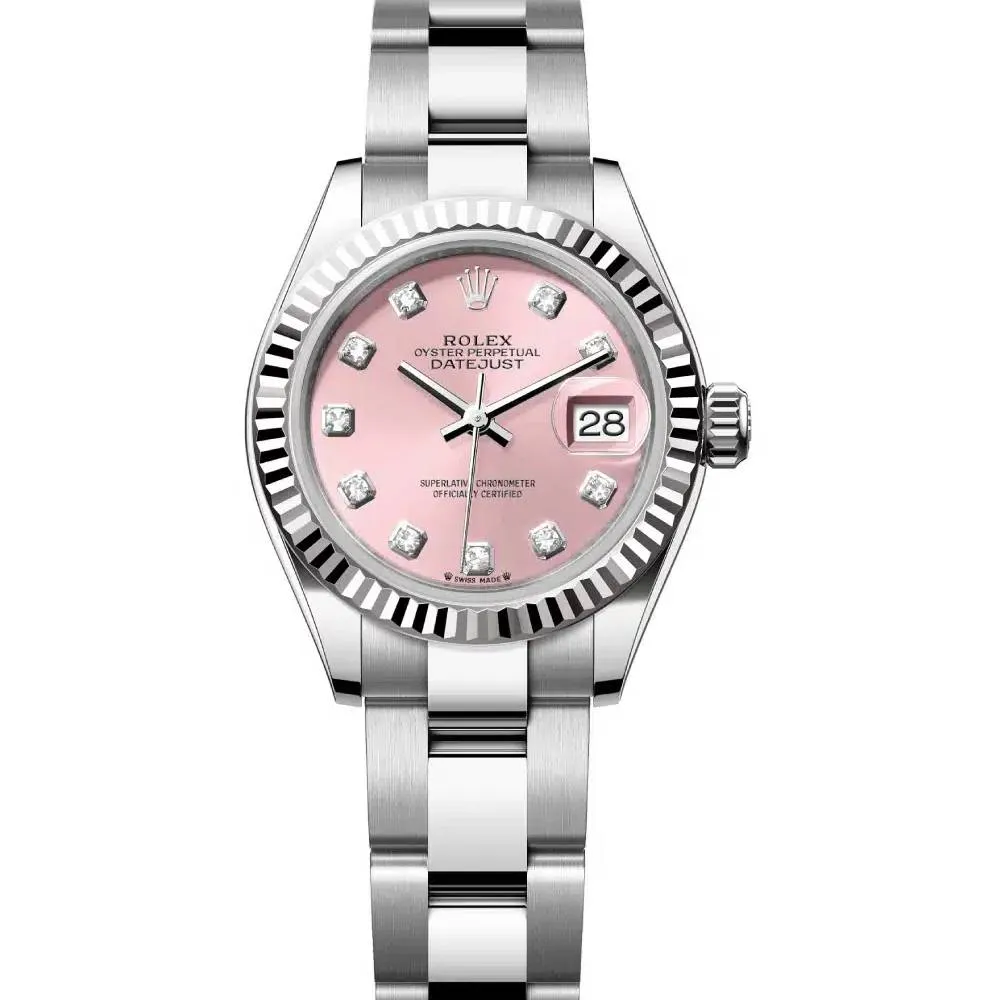 Rolex Lady-Datejust 28mm - Ref: 279174-0004 - Pink Diamond Dial, Stainless Steel Oyster Bracelet Women's Watch