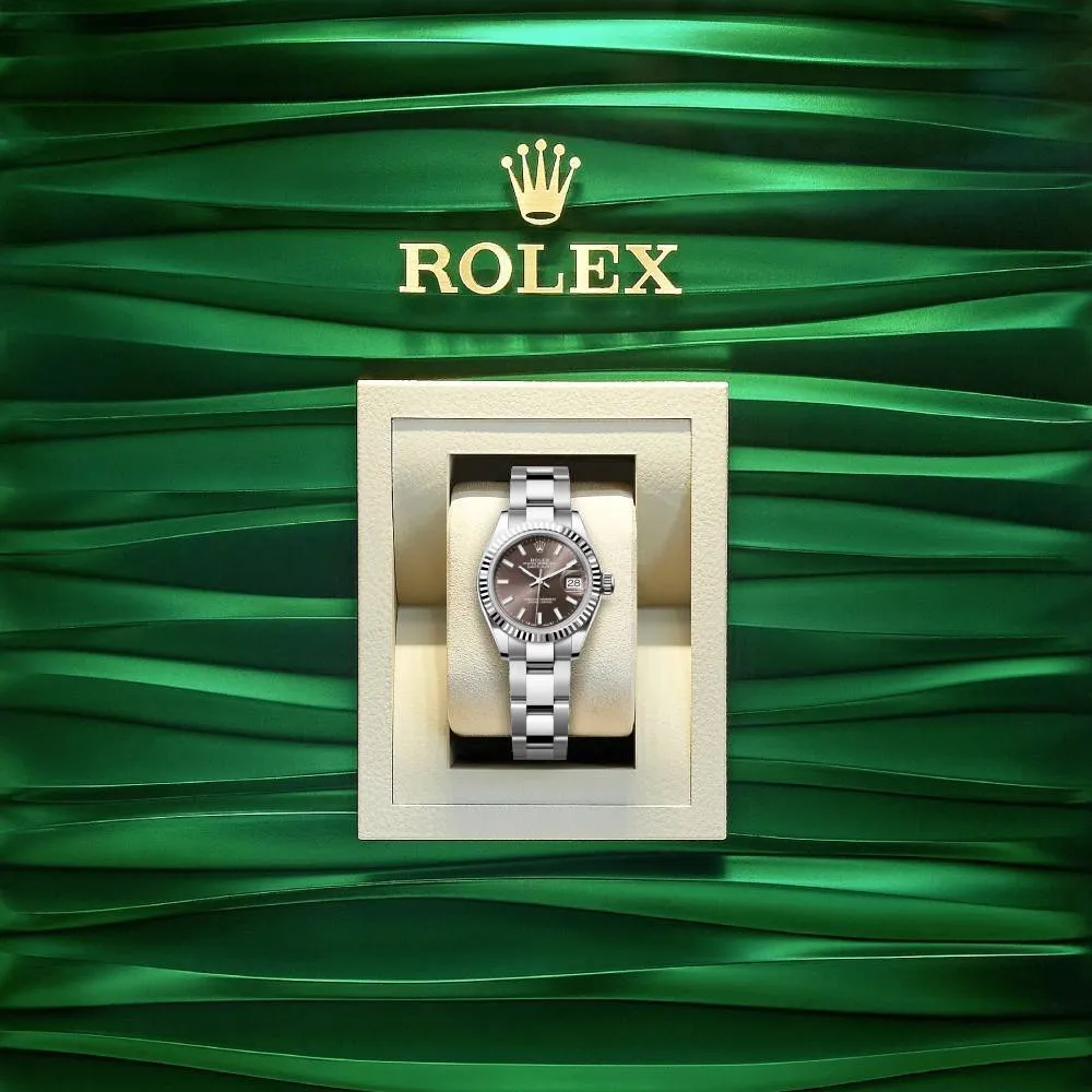 Rolex Lady-Datejust 28mm - Ref: 279174-0012 - Dark Grey Diamond Dial, Stainless Steel Oyster Bracelet Women's Watch