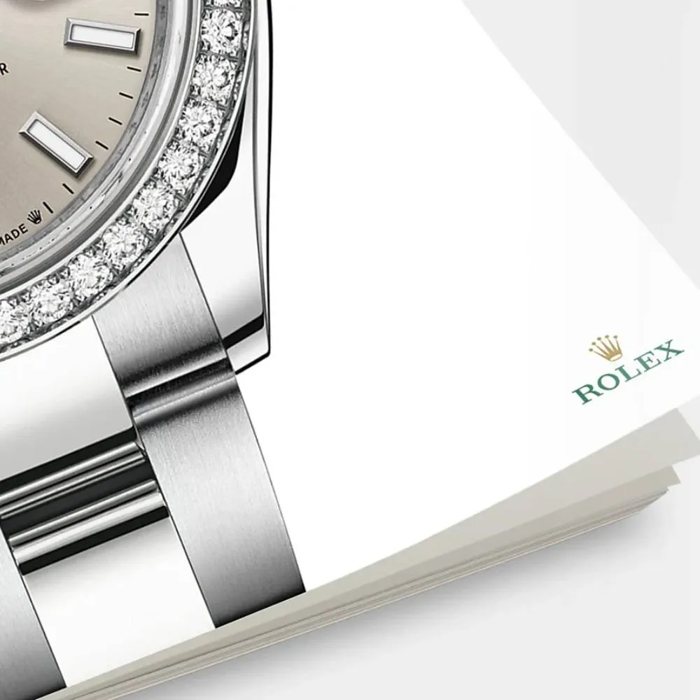 Rolex Lady-Datejust 28mm - Ref: 279384rbr-0008 - Silver Stick Dial & Diamond Bezel, Stainless Steel Oyster Bracelet Women's Watch