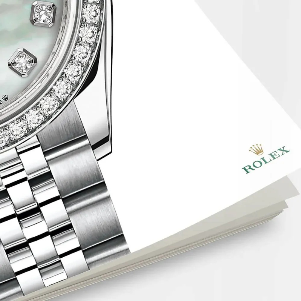 Rolex Lady-Datejust 28mm - Ref: 279384rbr-0011 - White Mother of Pearl Diamond Dial & Diamond Bezel, Stainless Steel Jubilee Bracelet Women's Watch
