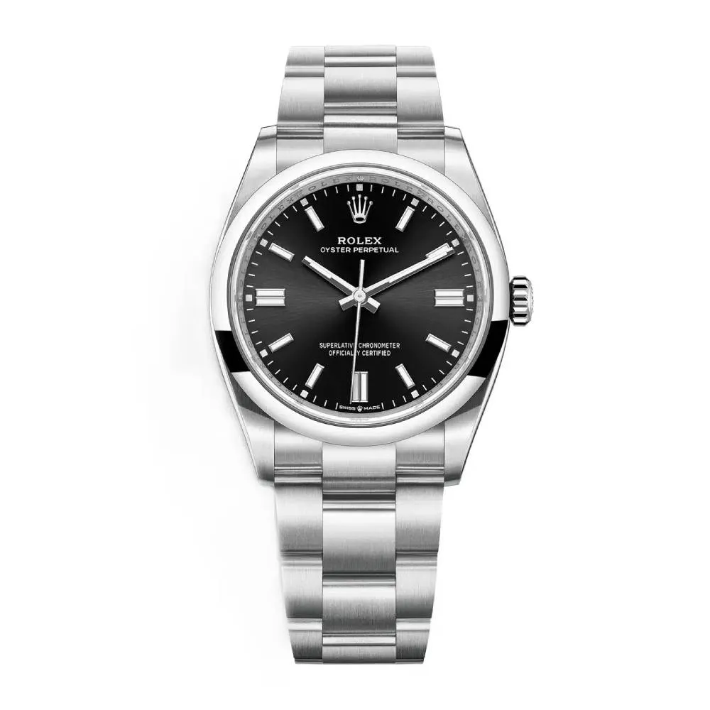 Rolex Oyster Perpetual 36mm - Ref: 126000-0002 - Black Stick Dial, Stainless Steel Oyster Bracelet Watch