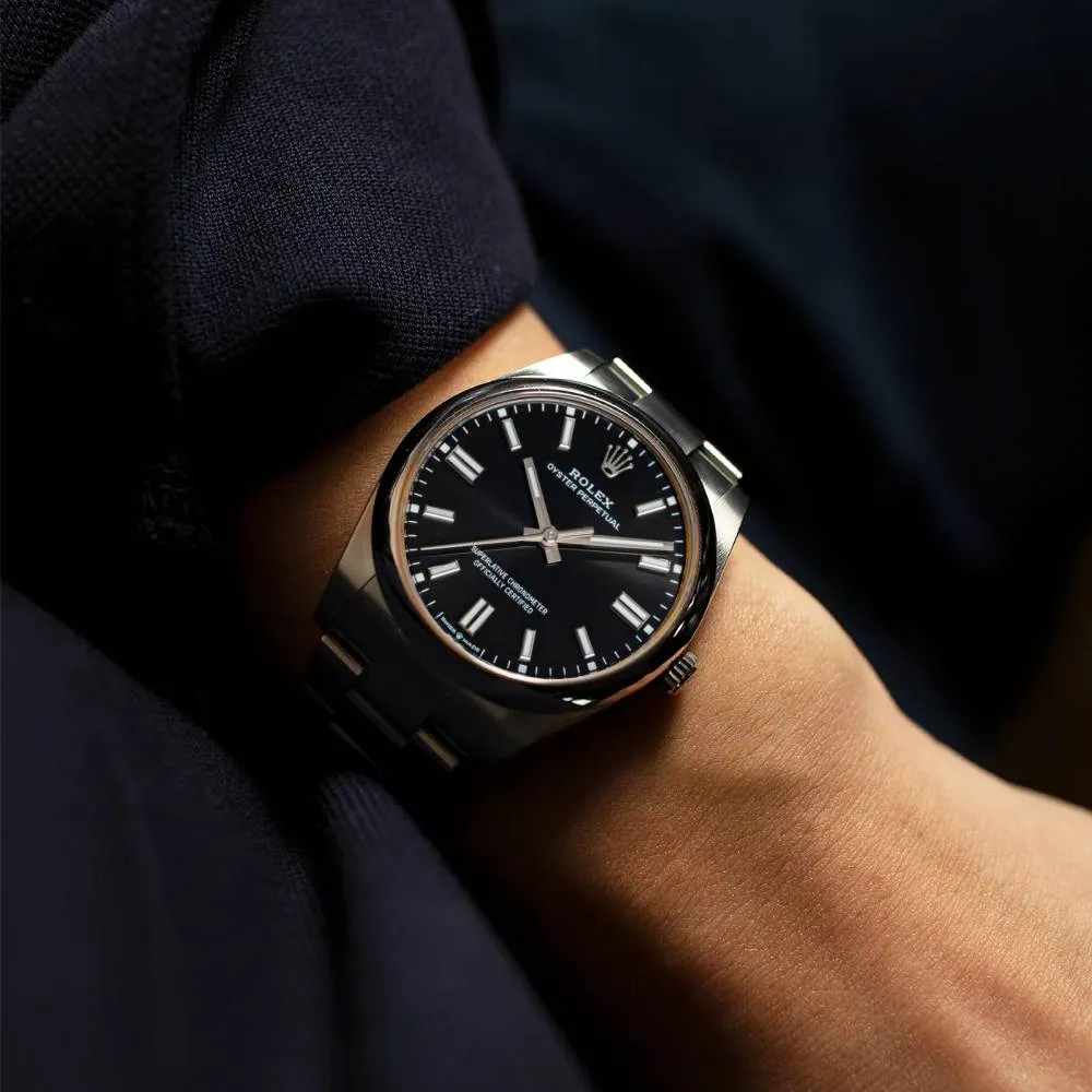 Rolex Oyster Perpetual 36mm - Ref: 126000-0002 - Black Stick Dial, Stainless Steel Oyster Bracelet Watch