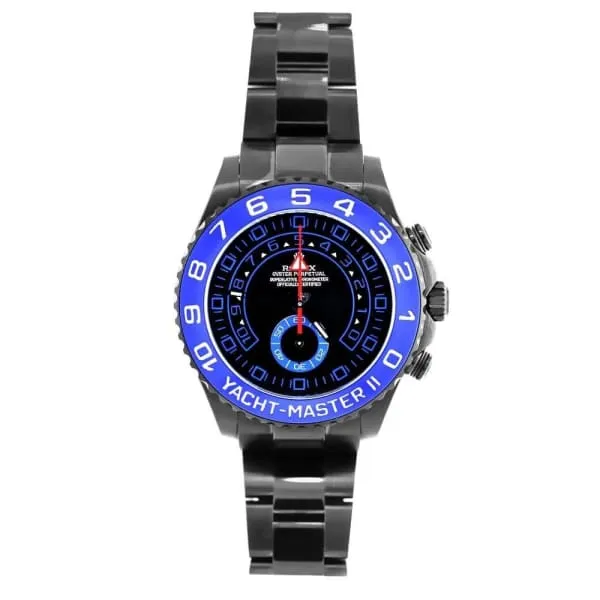 Rolex Yachtmaster II 44mm - Ref: 116680bd - Black Dial, Black PVD Stainless Steel Oyster Bracelet Men's Watch