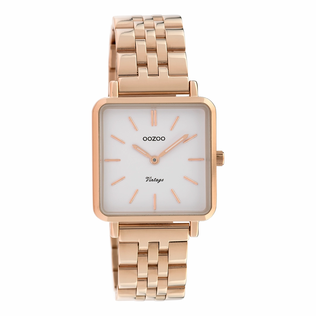 Rose gold coloured OOZOO watch with stainless steel bracelet - C9958