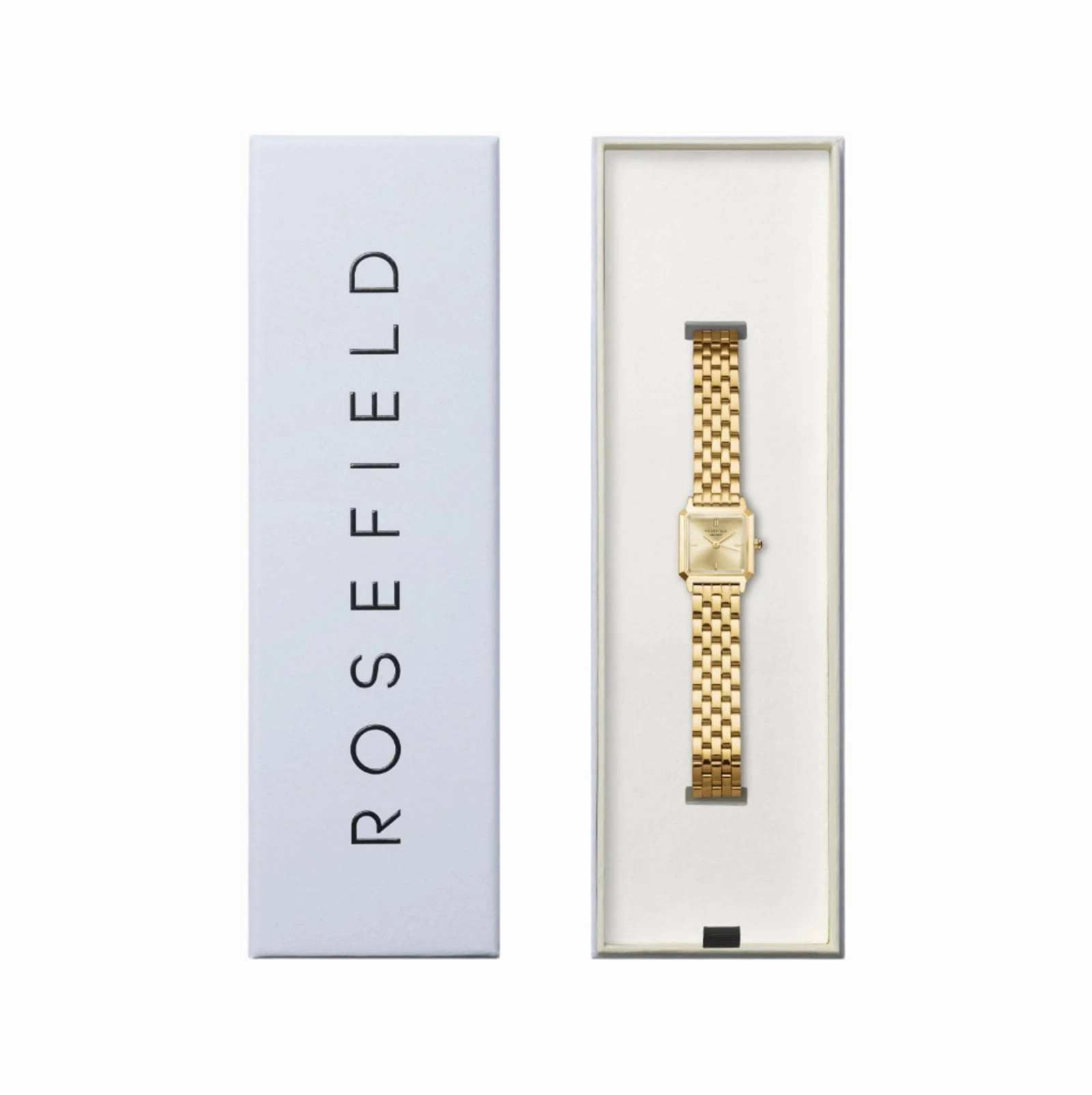 Rosefield Boxelle Gold Dial Stainless Steel Watch BCGSG-B04