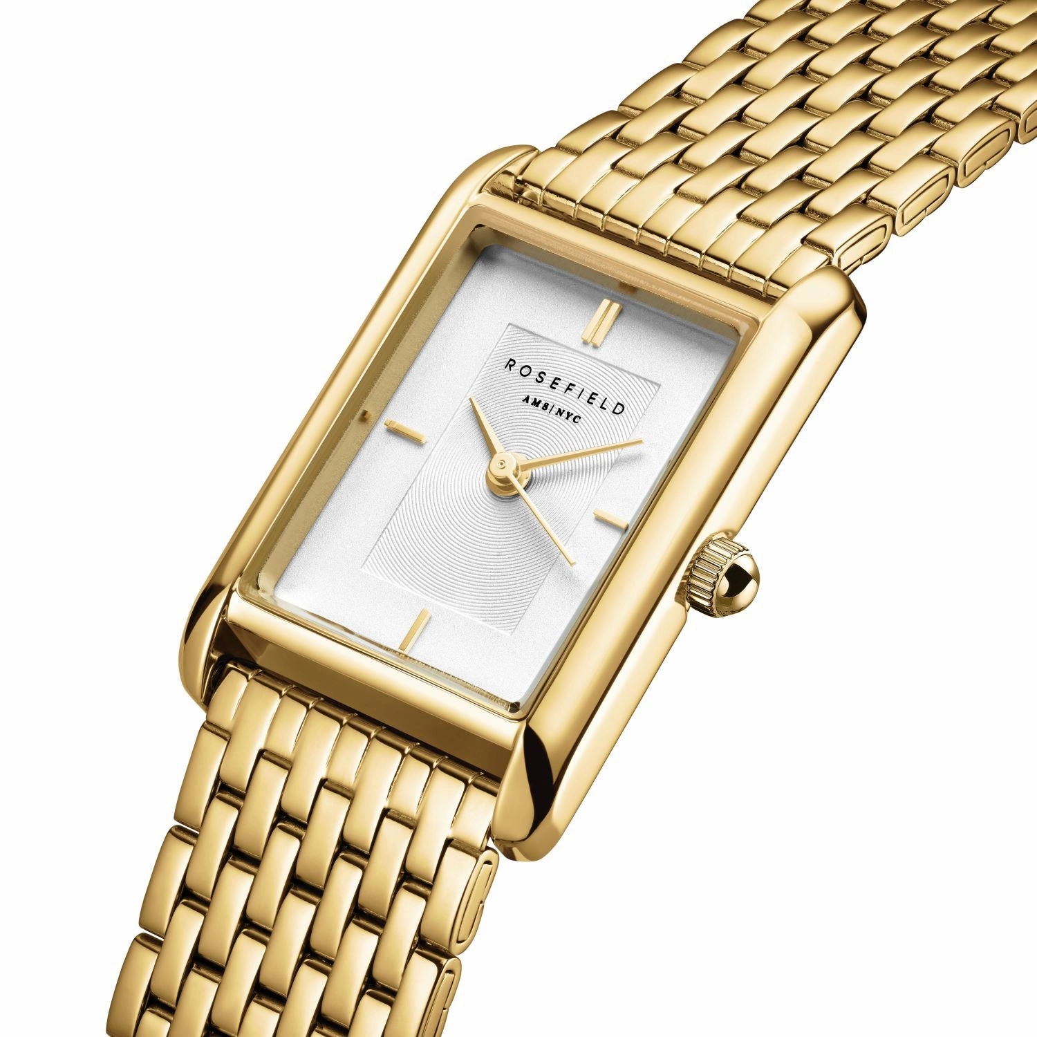 Rosefield Heirloom White Dial Steel Gold Watch HWGSG-H01