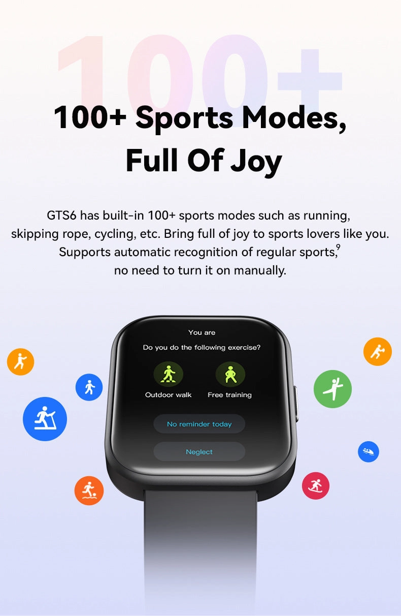 Runmefit GTS6 smart watch blood pressure measuring