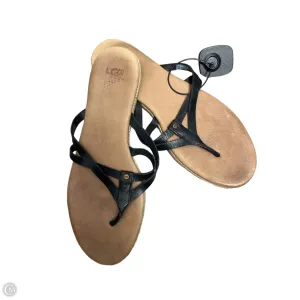 Sandals Designer By Ugg In Black & Brown, Size: 10