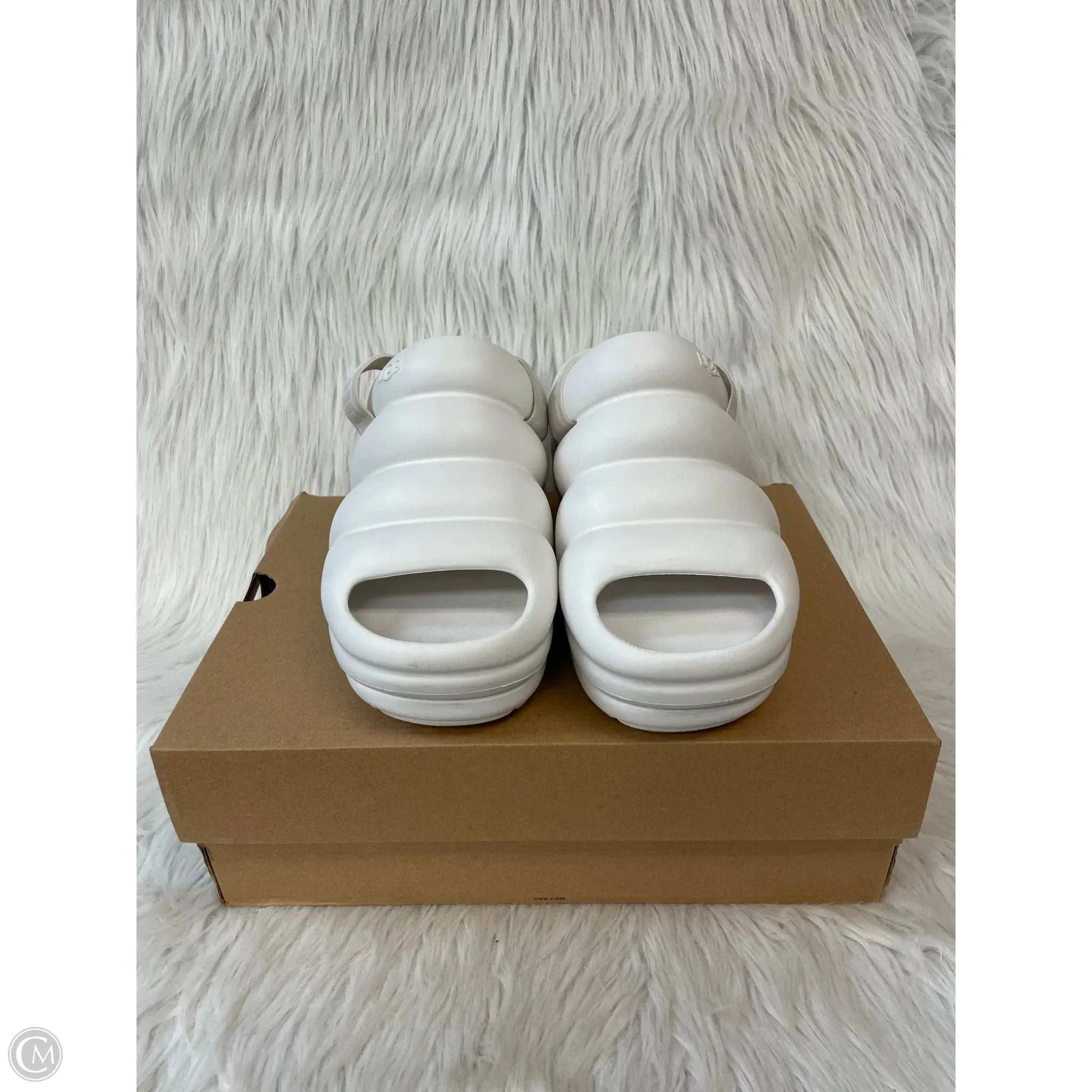 Sandals Designer By Ugg In Cream, Size: 10