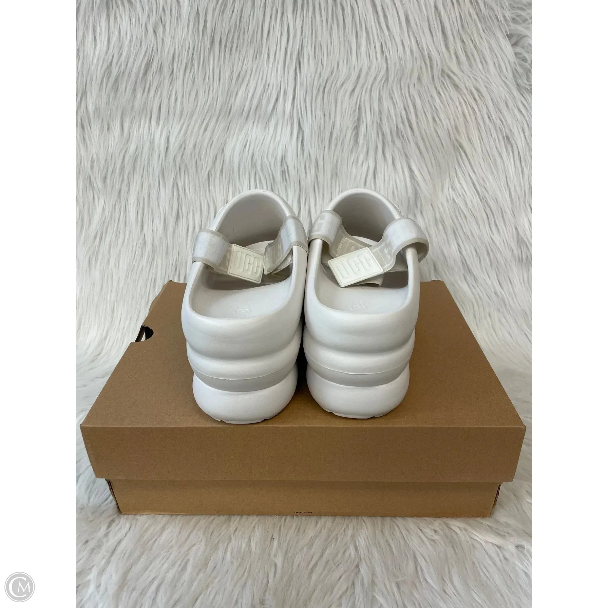 Sandals Designer By Ugg In Cream, Size: 10