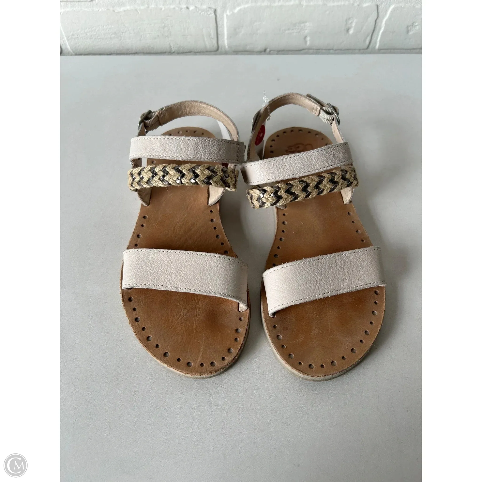 Sandals Designer By Ugg In Cream, Size: 5