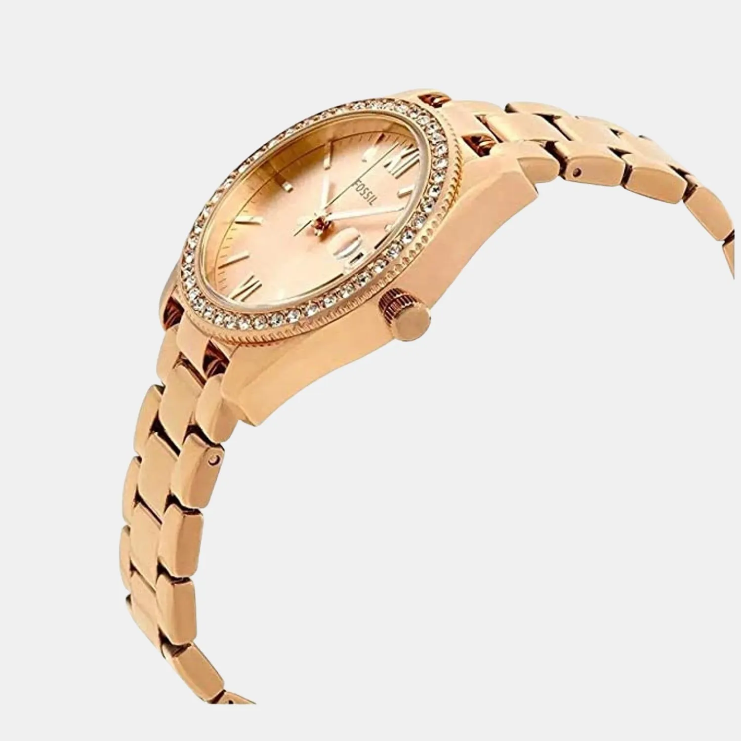 Scarlette Women Quartz Rose Gold Dial Analog Stainless Steel Watch ES4318