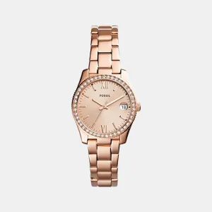 Scarlette Women Quartz Rose Gold Dial Analog Stainless Steel Watch ES4318
