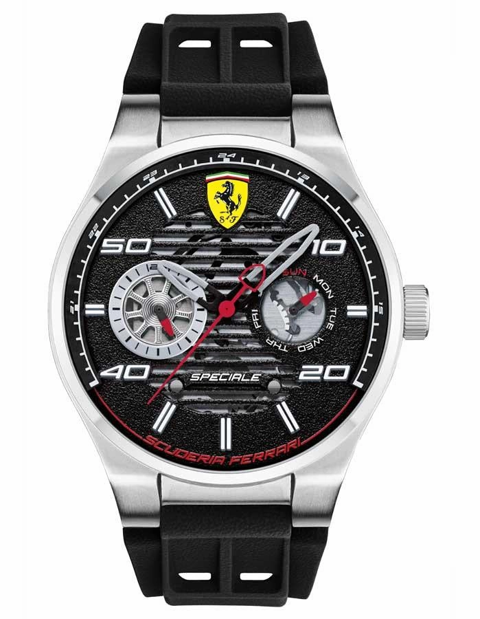 Scuderia Ferrari Speciale Watch - Stainless Steel - Day/Date - Silicone Bracelet
