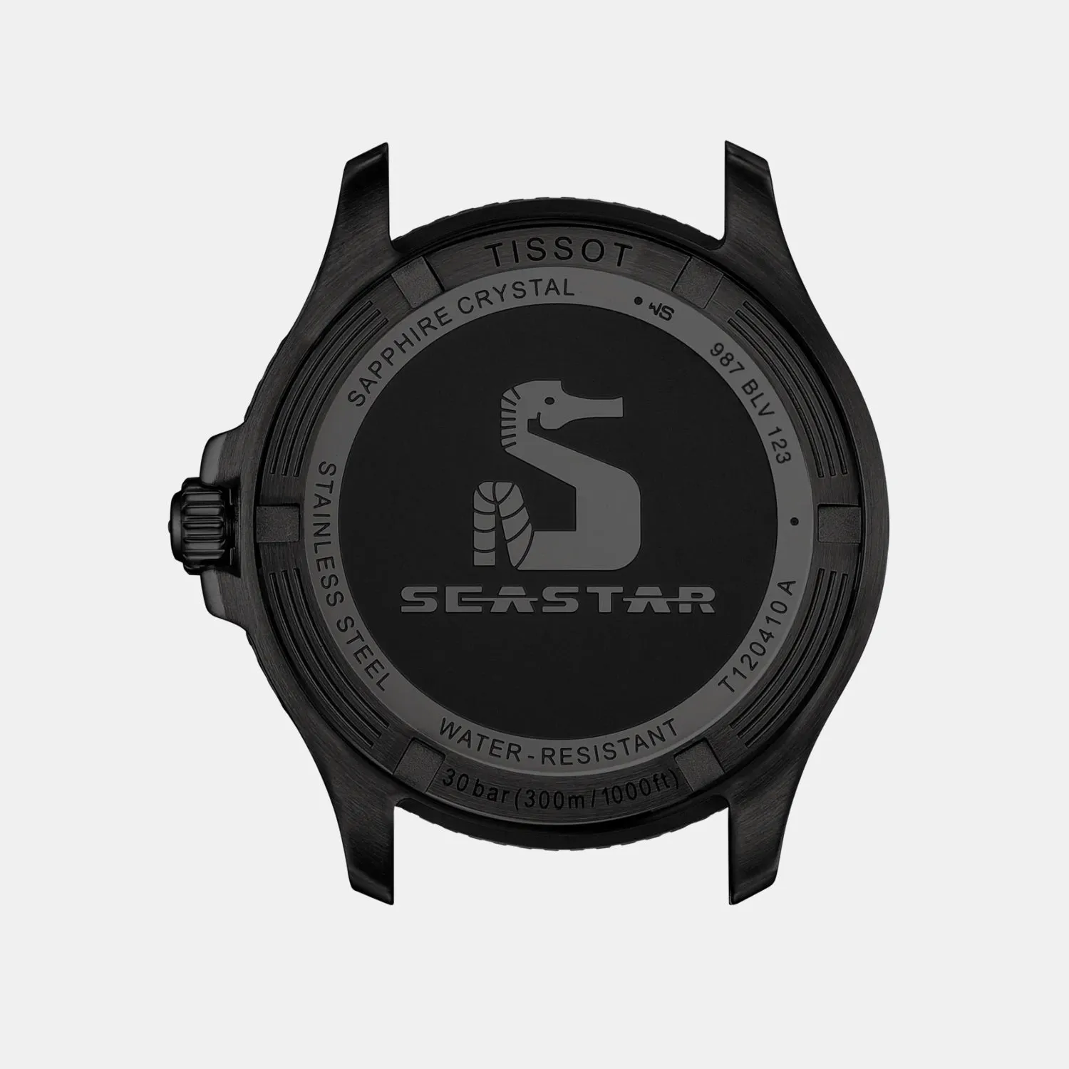 Seastar 1000 Men Quartz Black and Red Dial Analog Stainless steel Watch T1204103342100