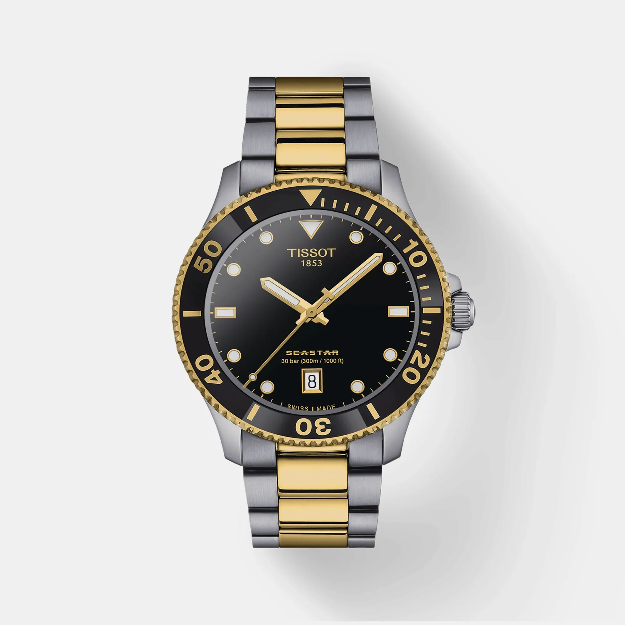 Seastar Men Black Analog Stainless Steel Watch T1204102205100